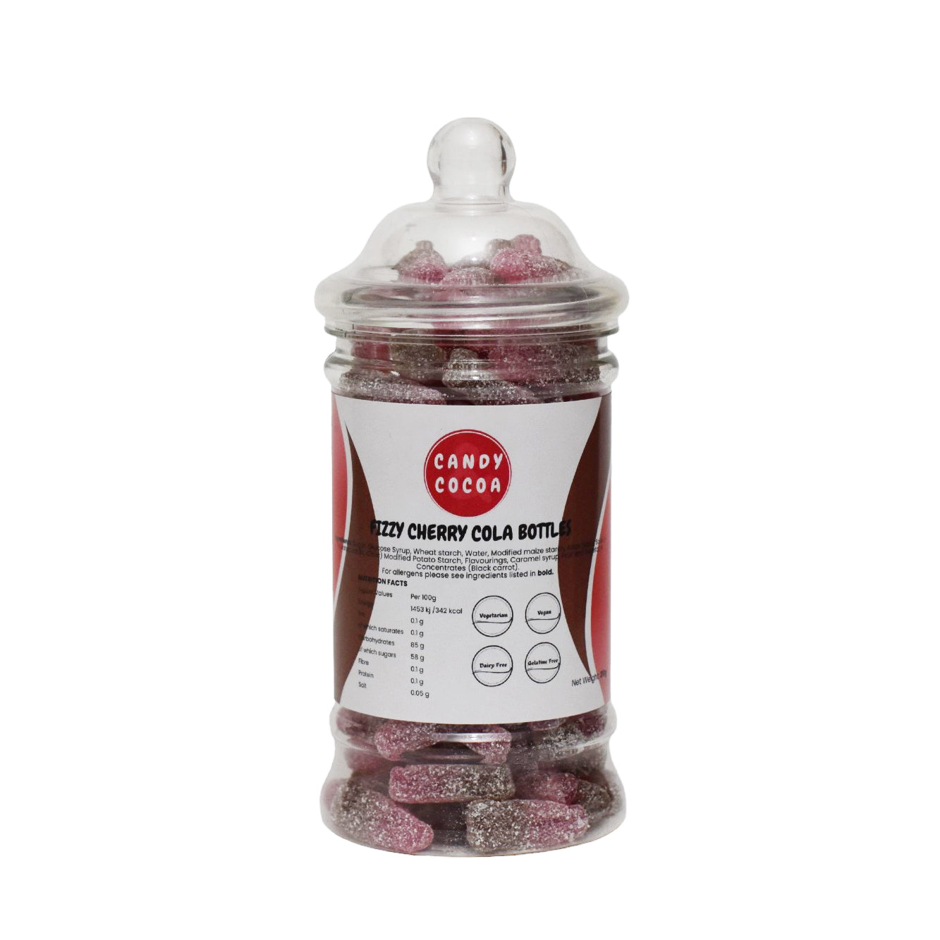Sour Fizzy Cherry Cola Bottles - Jar