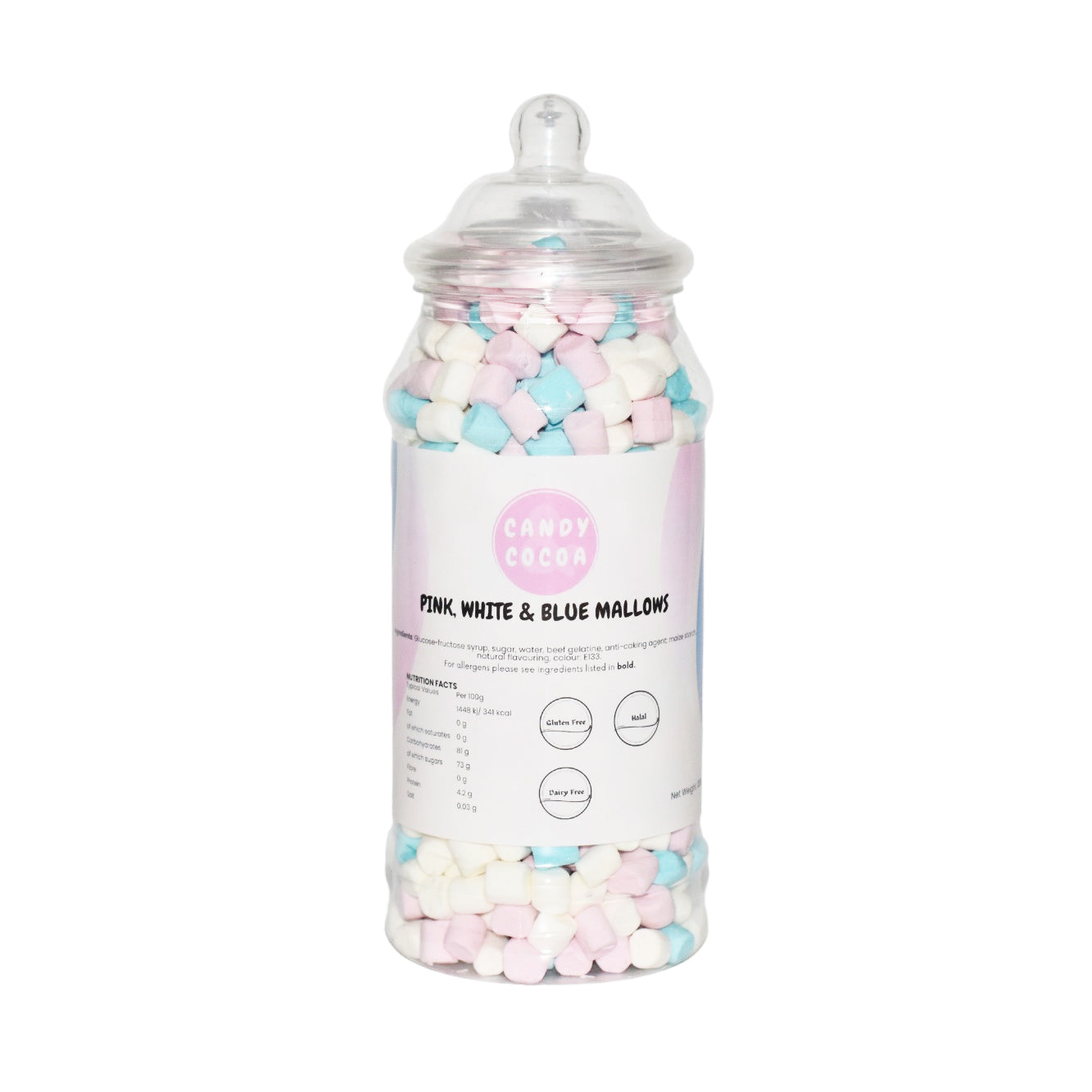 Pink, White & Blue Mallows - Jar
