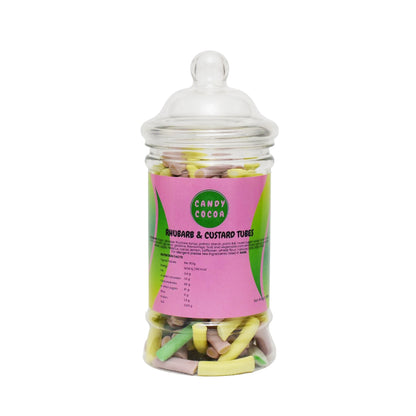 Dusted Rhubarb and Custard Tubes - Jar